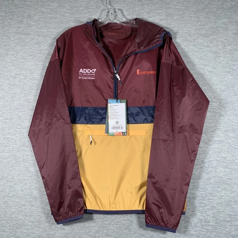 Cotopaxi Jacket Mens Small Multicolor Teca Half Zip Windbreaker Hooded Packable‎